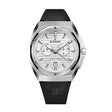 Edox Men's Delfin 1973 Quartz Chronograph Watch with Silver Dial and Rubber Strap