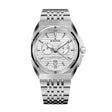 Edox Men's Delfin 1973 Quartz Chronograph Watch with Silver Dial and Metal Band