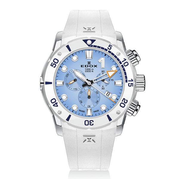Edox Men's CO-1 Chronograph Quartz Watch - 10242-TINB-BUICDNO