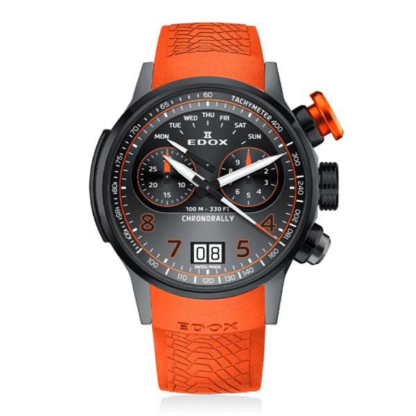 Edox Men's Chronorally Chronograph 45 Watch - 38003-TINGNOCAO-GN