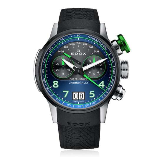 Edox Men's Chronorally Chronograph 45 Watch