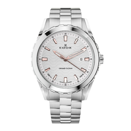 Edox Men's Grand Ocean Quartz Watch with Silver Dial
