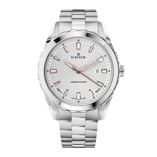 Edox Men's Grand Ocean Quartz Watch with Silver Dial