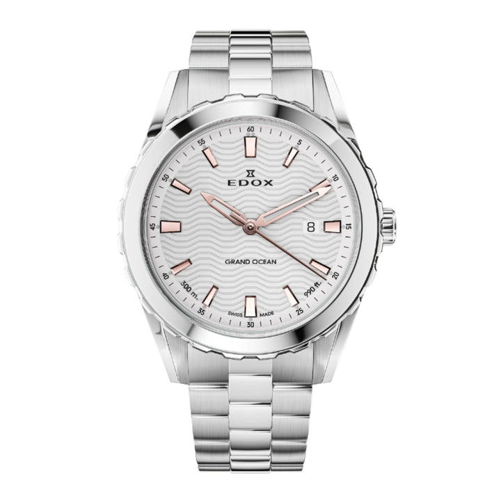 EDOX Men's Grand Ocean Quartz Watch with Silver Dial