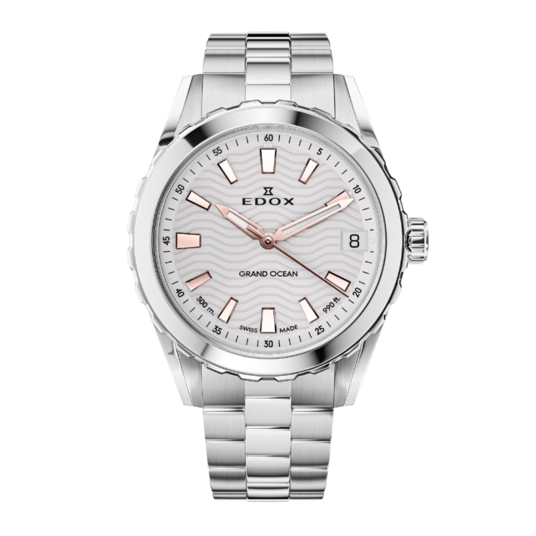 EDOX Women's Grand Ocean Quartz Watch with Silver Dial