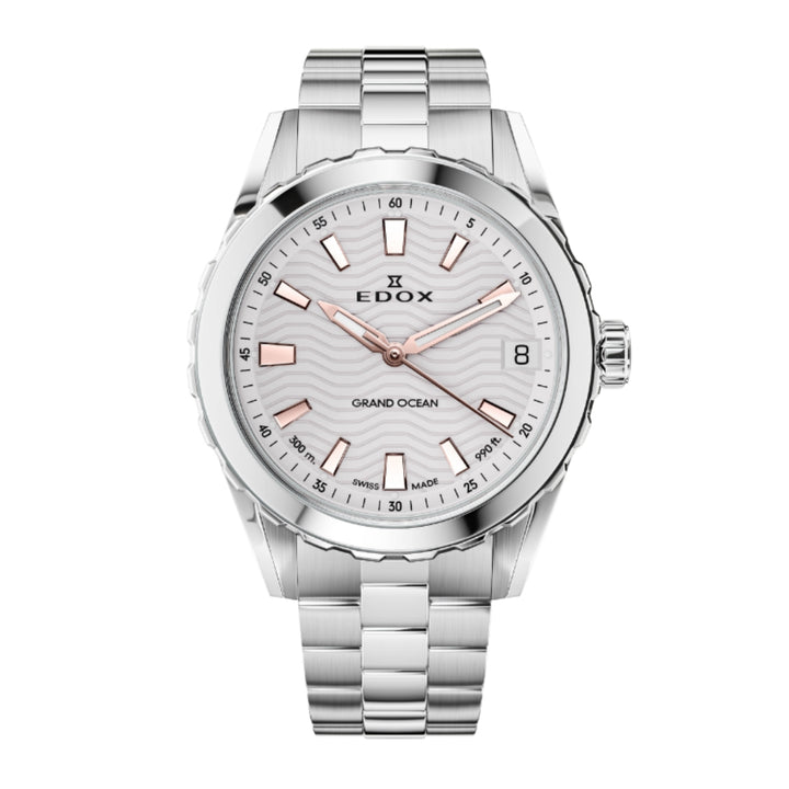 EDOX Women's Grand Ocean Quartz Watch with Silver Dial