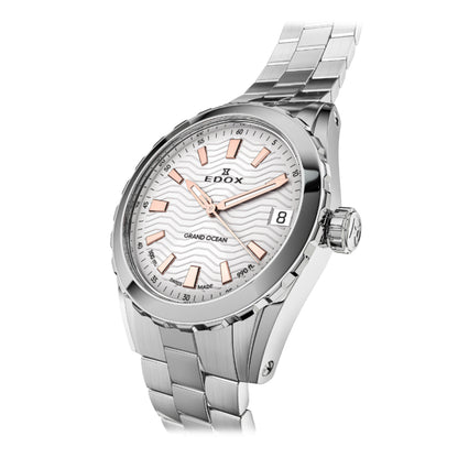 Edox Women's Grand Ocean Quartz Watch with Silver Dial