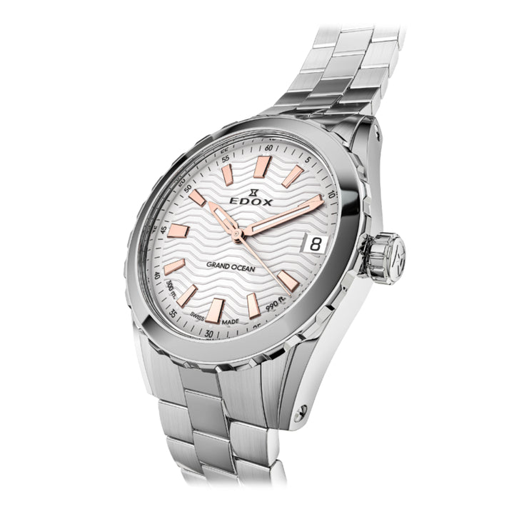 EDOX Women's Grand Ocean Quartz Watch with Silver Dial