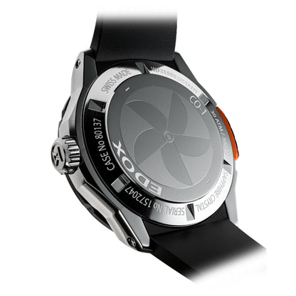 Edox Men's CO-1 Automatic Gents Watch with Blue Dial and Rubber Strap