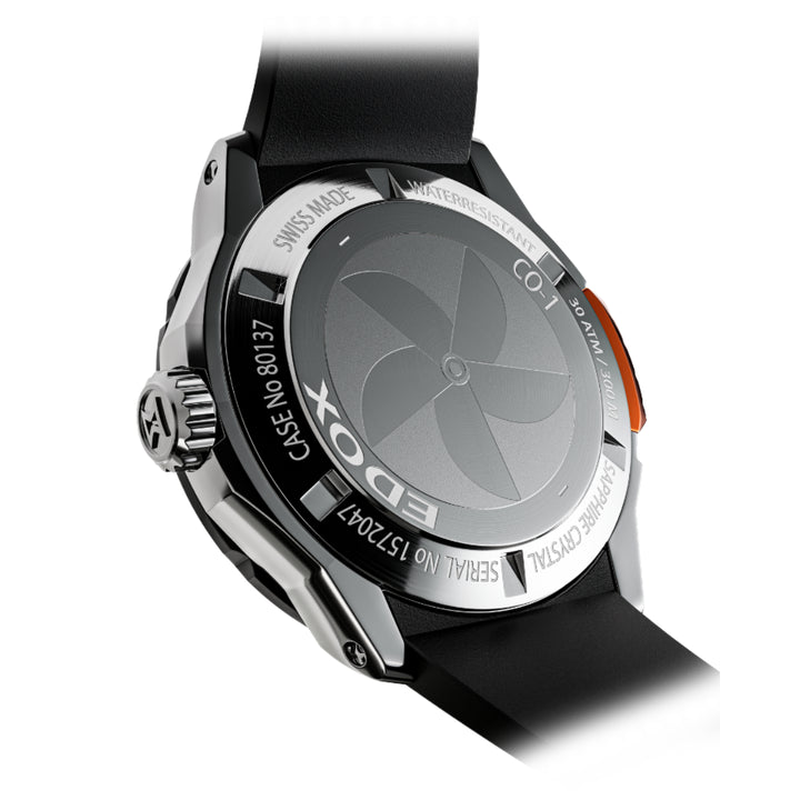 EDOX Men's CO-1 Automatic Gents Watch with Blue Dial and Rubber Strap