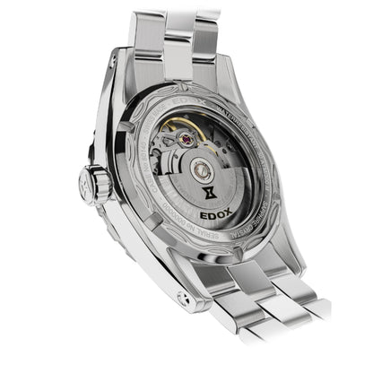 Edox Men's Grand Ocean Automatic Watch with Blue Dial and Metal Band