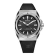 Edox Men's Delfin 1973 Automatic Watch with Black Dial and Rubber Strap