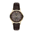 Emporio Armani Men's Archetipo Three-Hand Date Brown Leather Watch