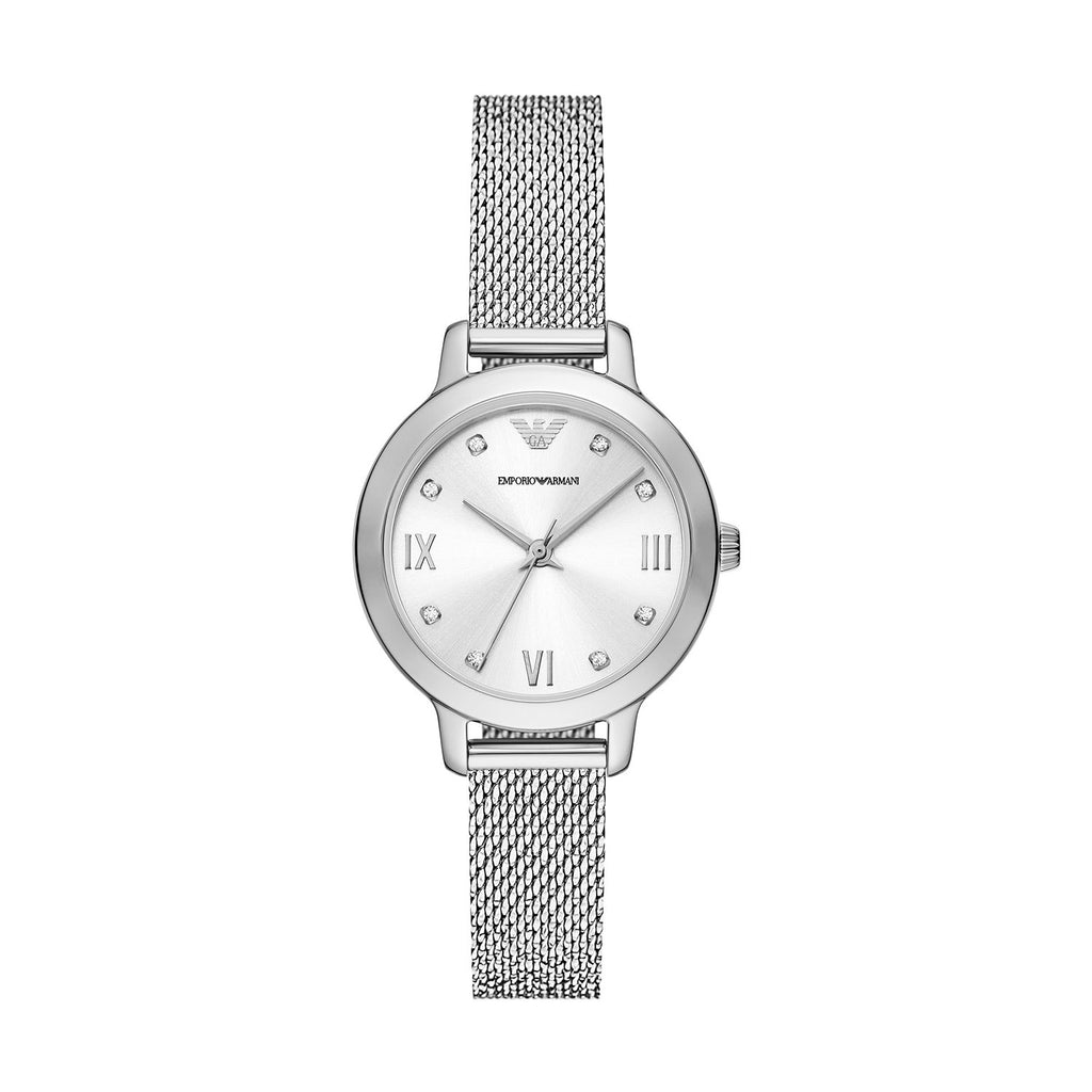 Emporio Armani Cleo Silver Stainless Steel Women s Watch The Watch House