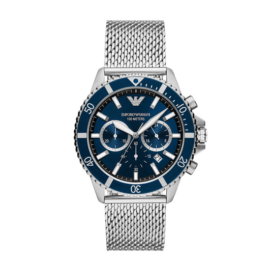 Emporio Armani Diver Silver Stainless Steel Men's Watch