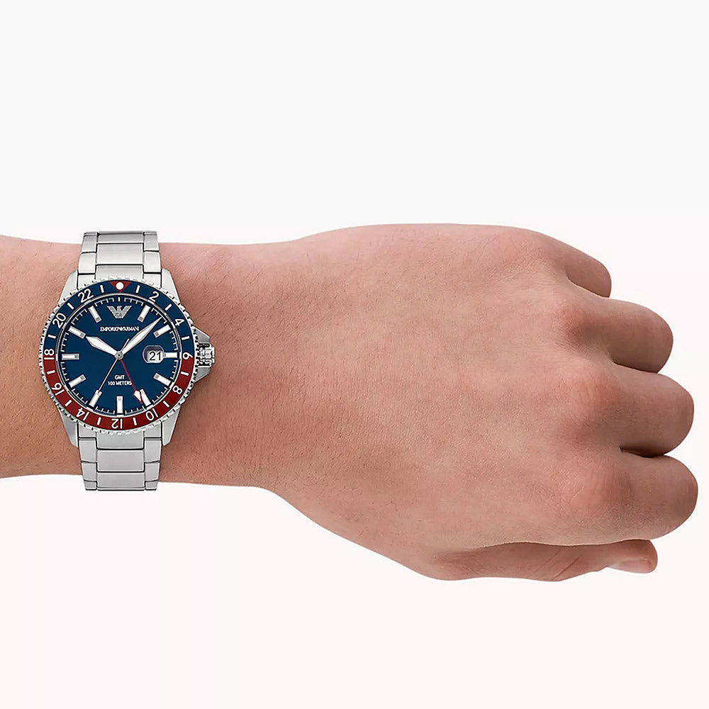 Emporio Armani Diver Silver Stainless Steel Men's Watch