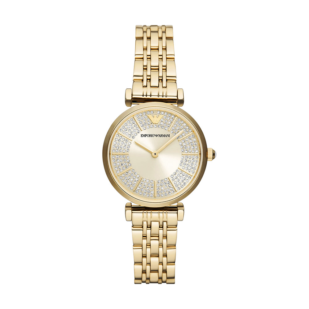 Emporio Armani Two-Hand Gold-Tone Stainless Steel Watch - AR11608