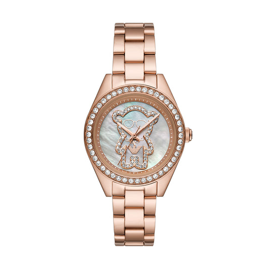 Emporio Armani Three-Hand Rose Gold-Tone Stainless Steel Watch