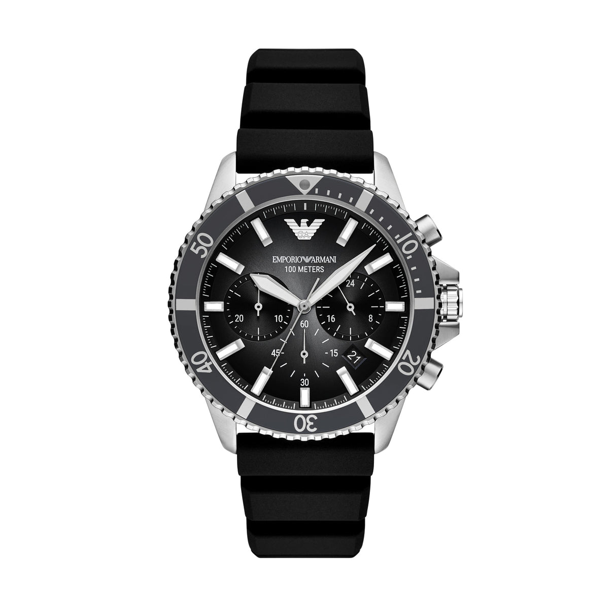 Emporio Armani World Explorer Silver Silicone Men's Watch