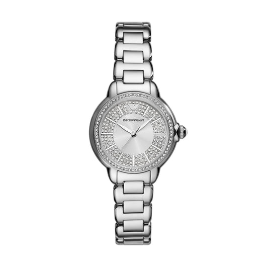 Emporio Armani Three-Hand Stainless Steel Watch