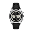 Emporio Armani Chronograph Black Leather Watch