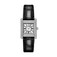 Emporio Armani Two-Hand Black Leather Watch