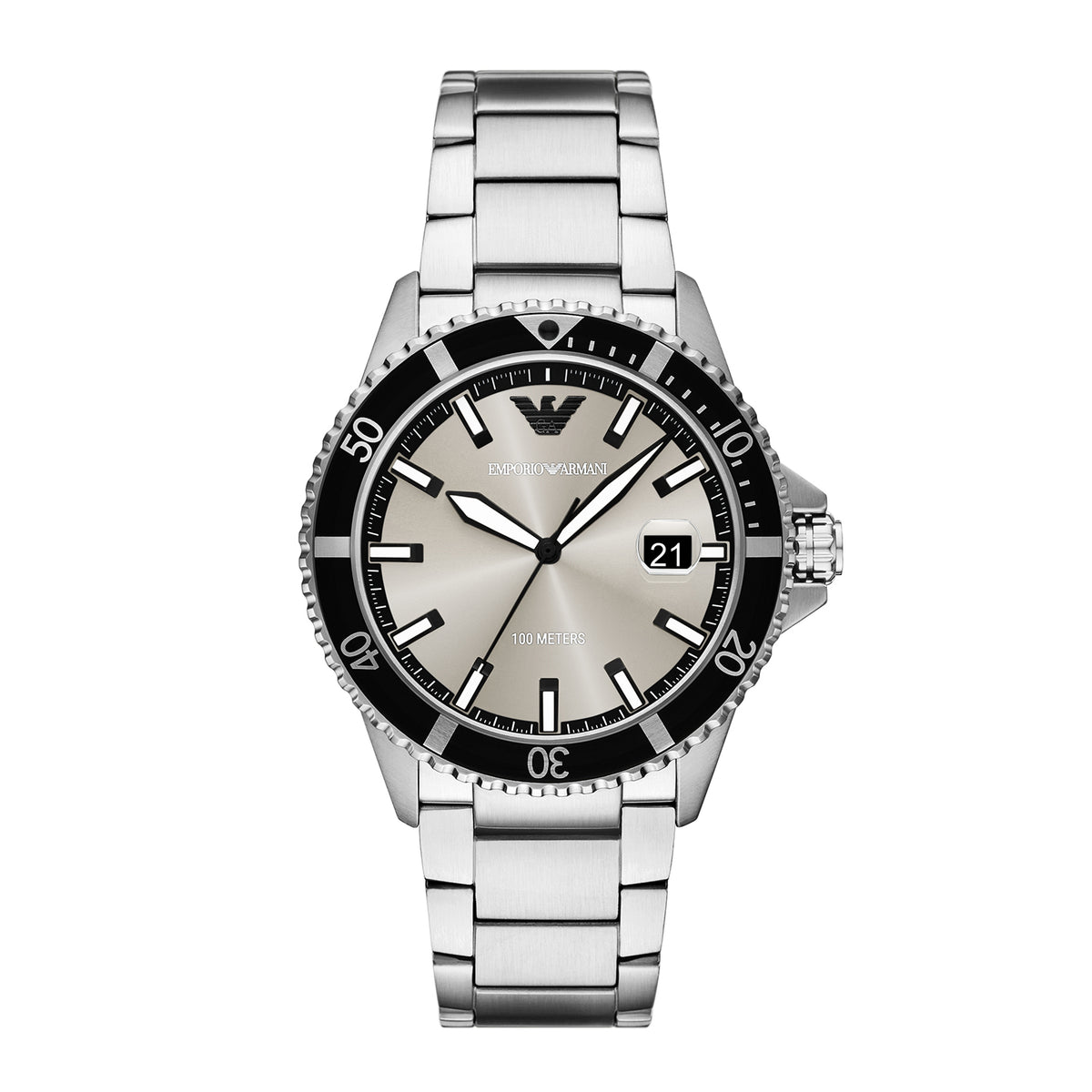 Emporio Armani Men's World Explorer Three-Hand Date, Stainless Steel Watch - AR11683