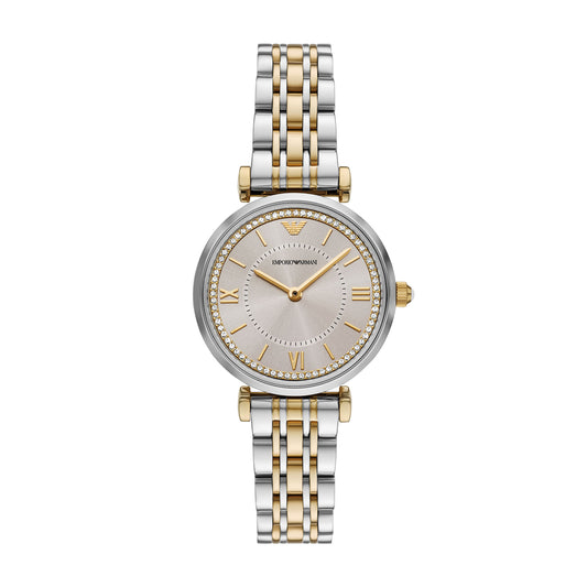 Emporio Armani Women's Two-Hand Two-Tone Stainless Steel Watch
