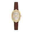 Emporio Armani Women's Two-Hand Brown Leather Watch