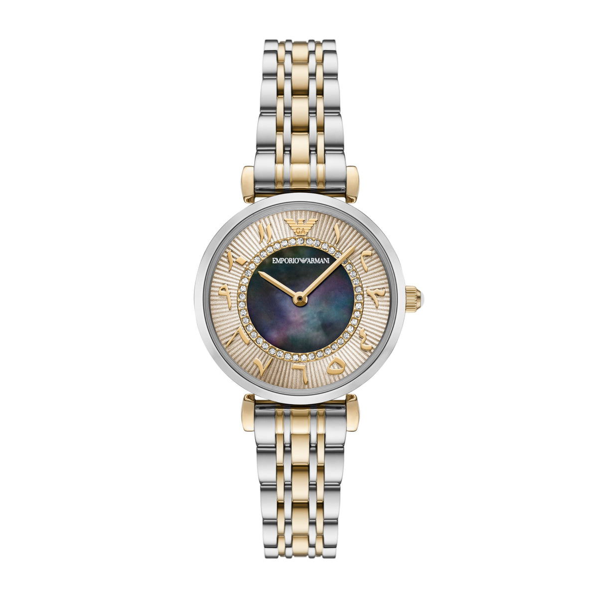 Emporio Armani Two Hand Two Tone Stainless Steel Watch