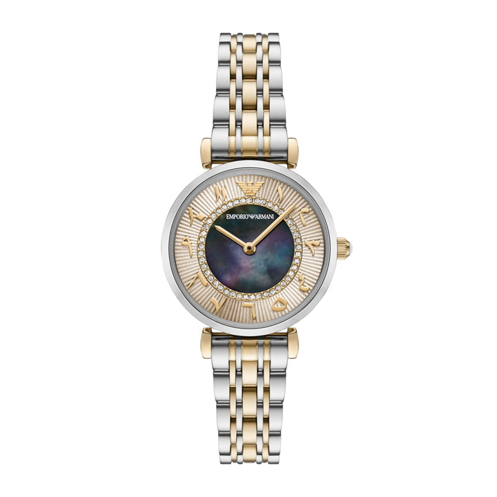 Emporio Armani Two Hand Two Tone Stainless Steel Watch
