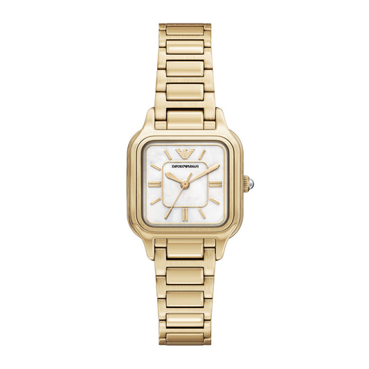 Emporio Armani Women's Three-Hand Gold-Tone Stainless Steel Watch