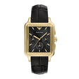 Emporio Armani Men's Chronograph Black Leather Watch