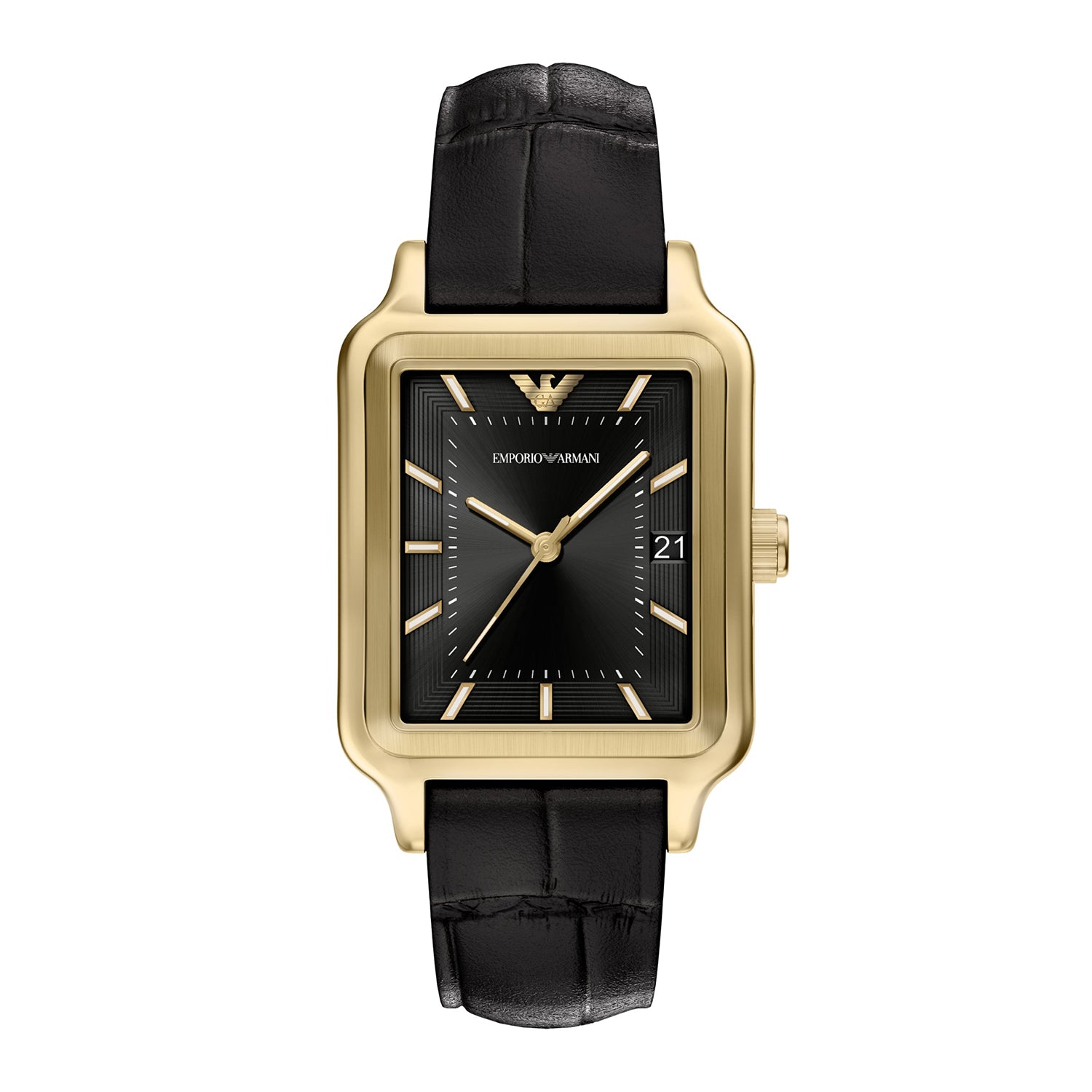 Leather Watch Shop Armani Mens Emporio Armani Men's Three-Hand