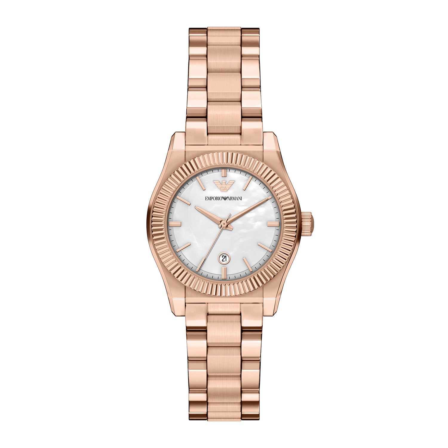 Emporio Armani Women's Three-Hand Date Rose Gold-Tone Stainless