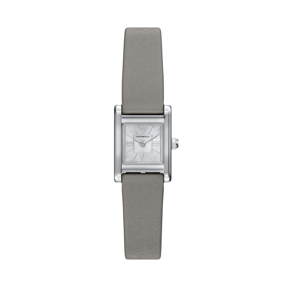 Emporio Armani Women's Two-Hand Gray Leather Watch