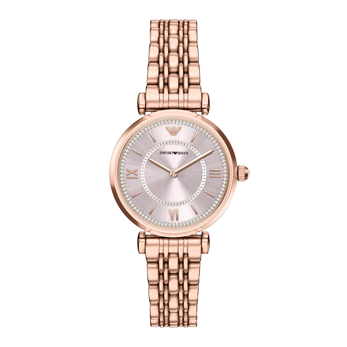 Emporio Armani Women's Two-Hand Rose Gold-Tone Stainless Steel Watch - AR11767