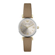 Emporio Armani Women's Two-Hand Taupe Leather Watch