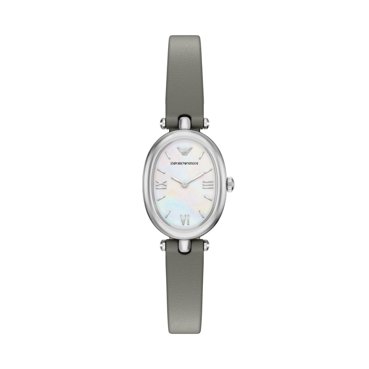 Emporio Armani Women's Sinfonia Two-Hand Gray Leather Watch
