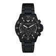 Emporio Armani Men's World Explorer Solar-Powered Chronograph Black Stainless Steel Watch