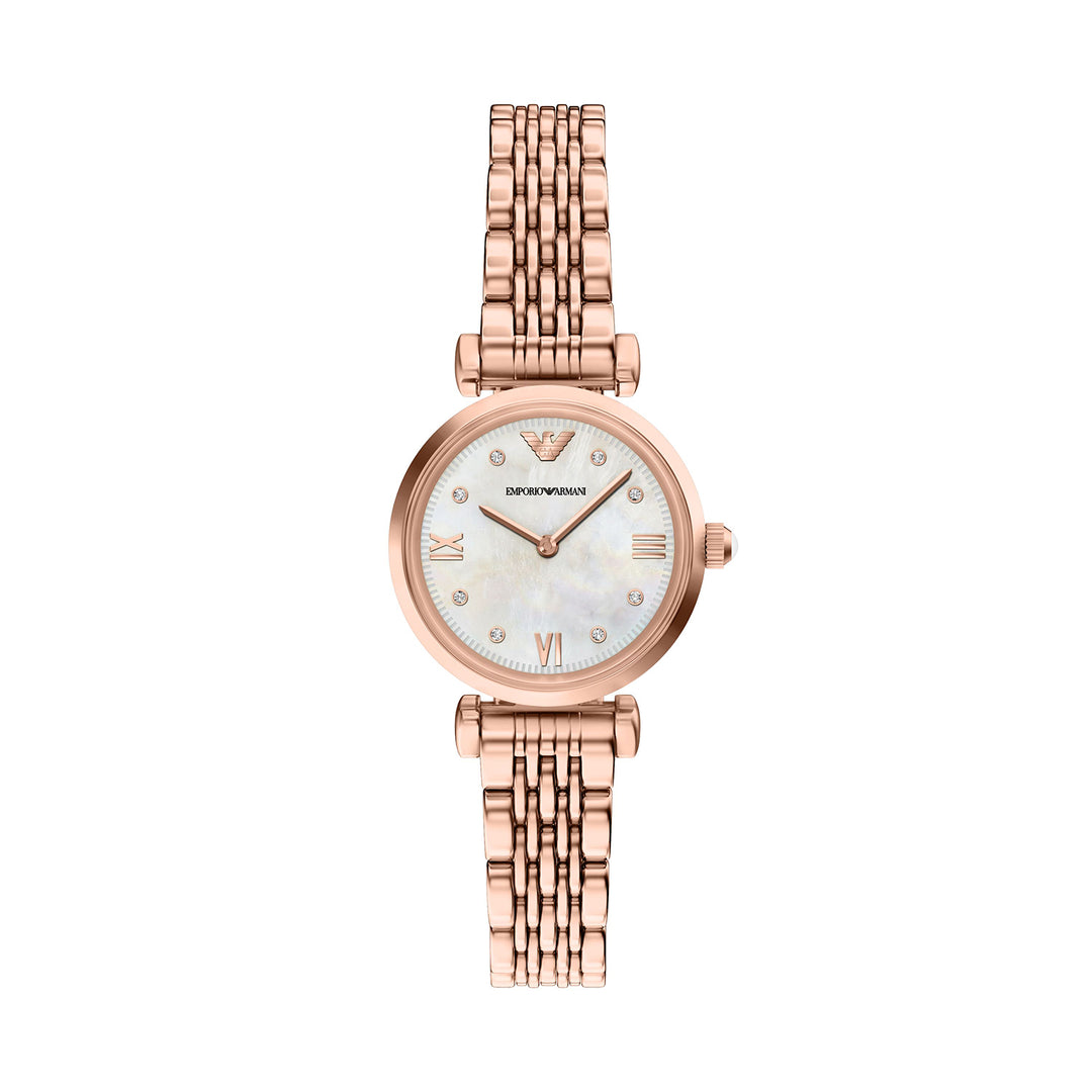 Emporio Armani Women's Two-Hand Rose Gold-Tone Stainless Steel Watch