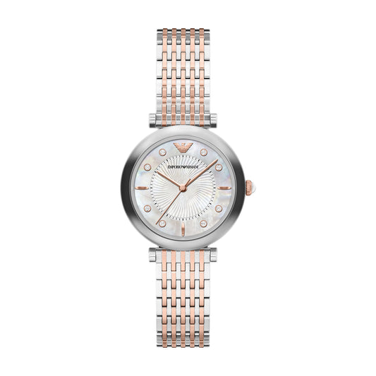Emporio Armani Women's Archelia Three-Hand Two-Tone Stainless Steel Watch