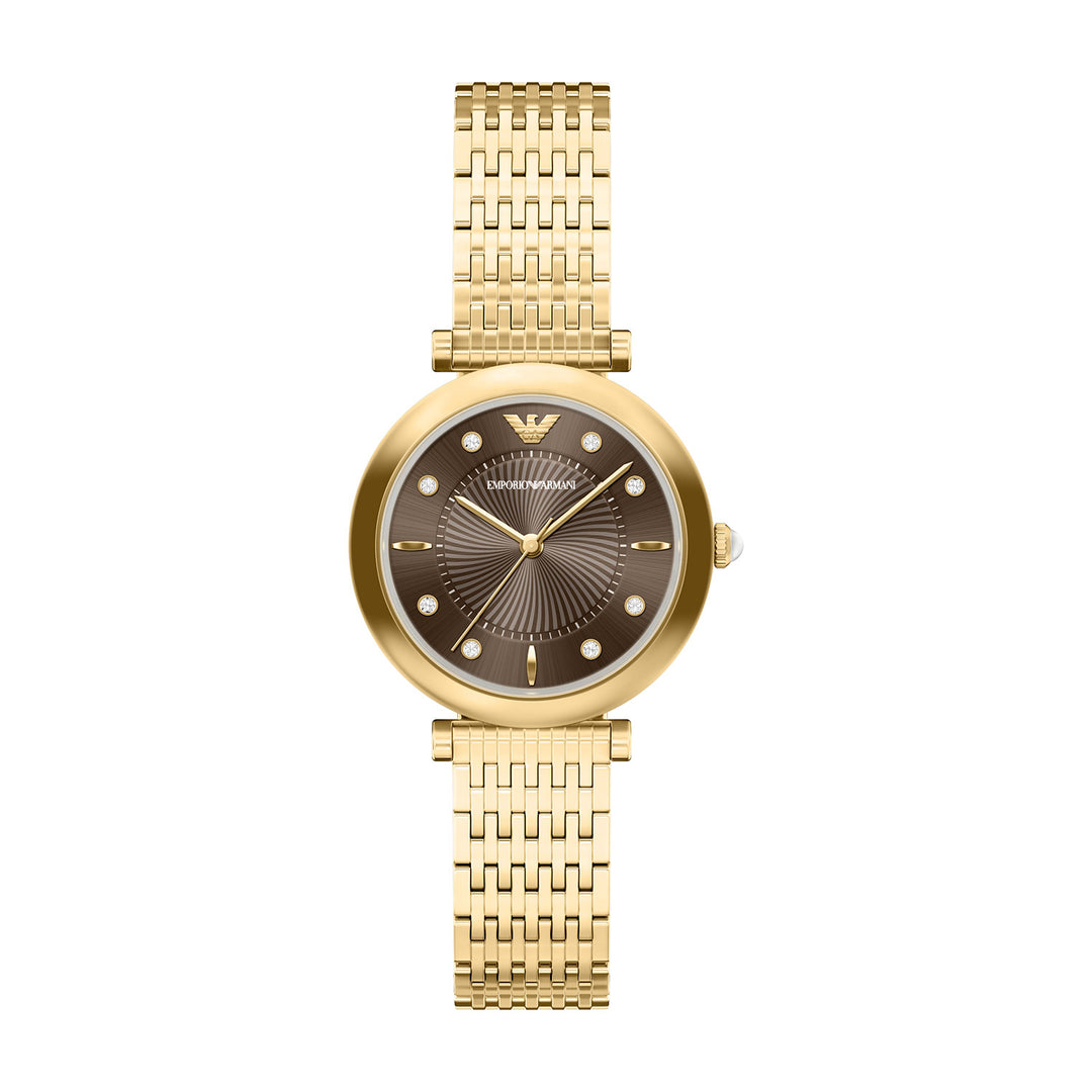 Emporio Armani Women's Archelia Three-Hand Gold-Tone Stainless Steel Watch