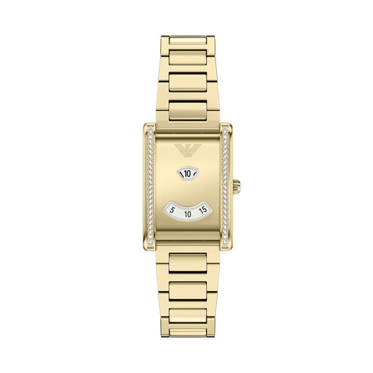 Emporio Armani Women's Two-Hand Gold-Tone Stainless Steel Watch