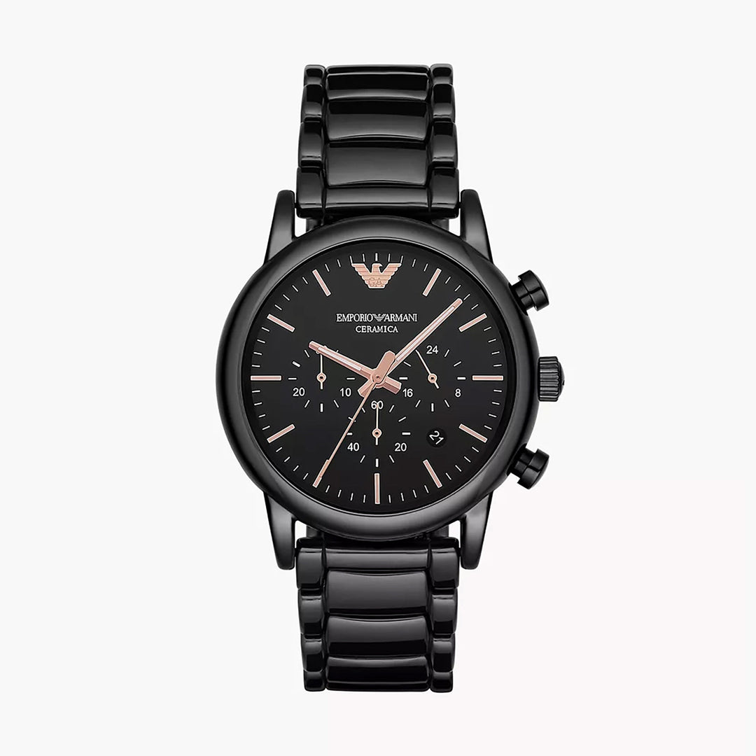 Emporio Armani Luigi Men's Black Ceramic Watch