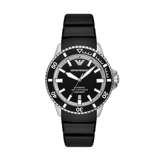 Emporio Armani Sea Explorer Silver Silicone Men's Watch
