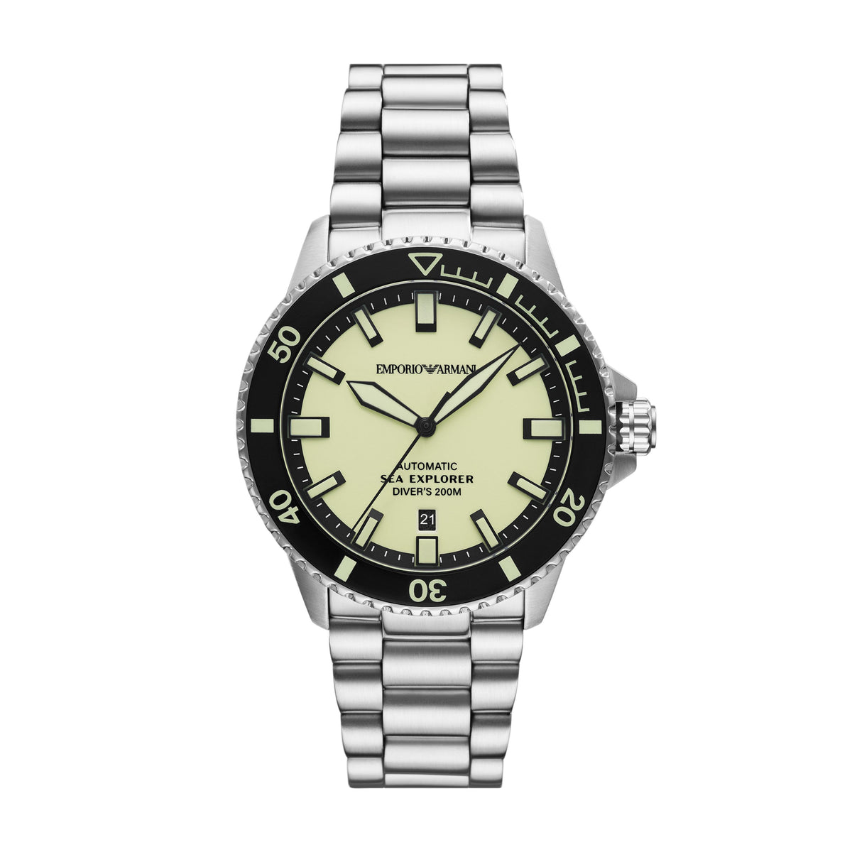 Emporio Armani Sea Explorer Automatic Stainless Steel Watch - AR60083