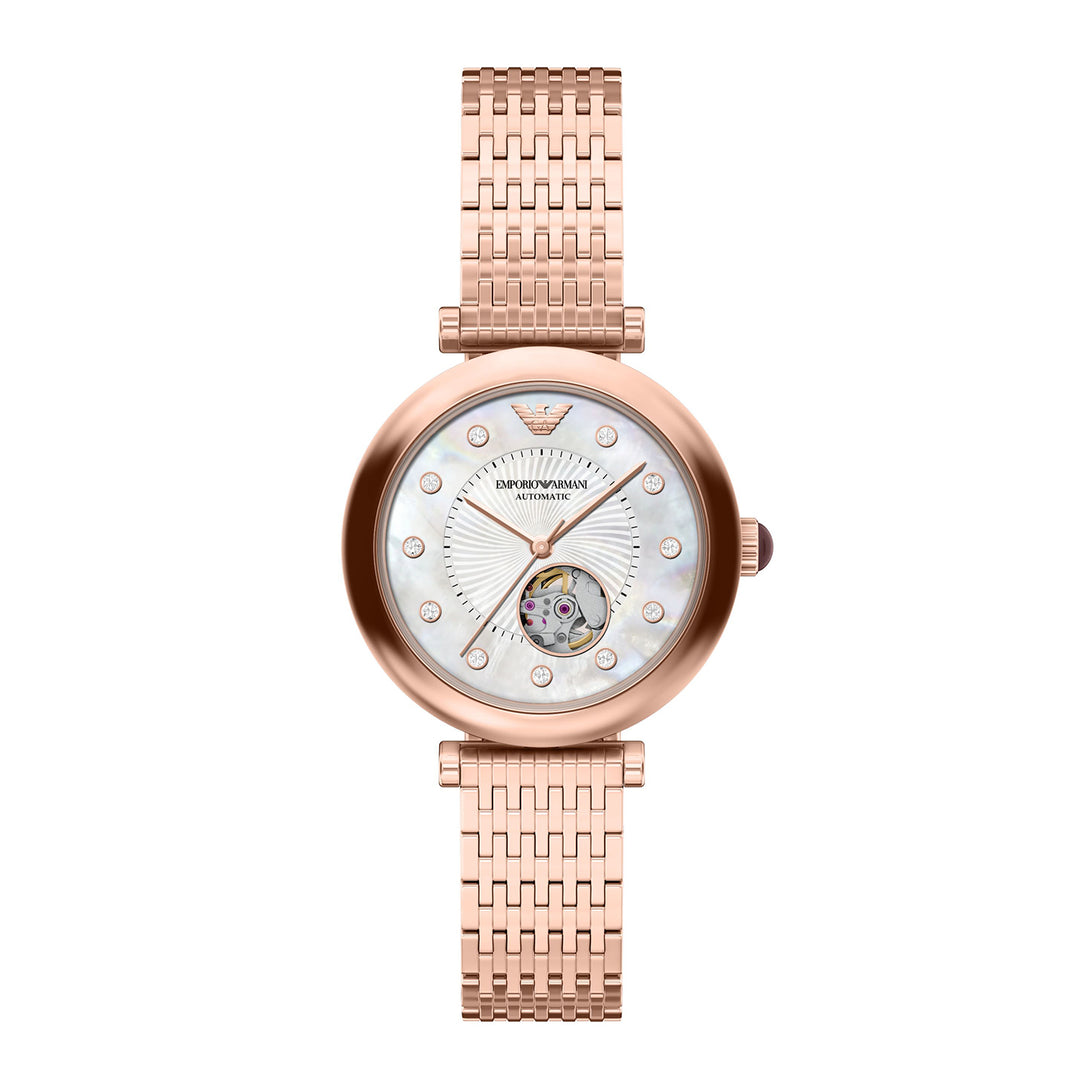 Emporio Armani Women's Archelia Automatic Rose Gold-Tone Stainless Steel Watch