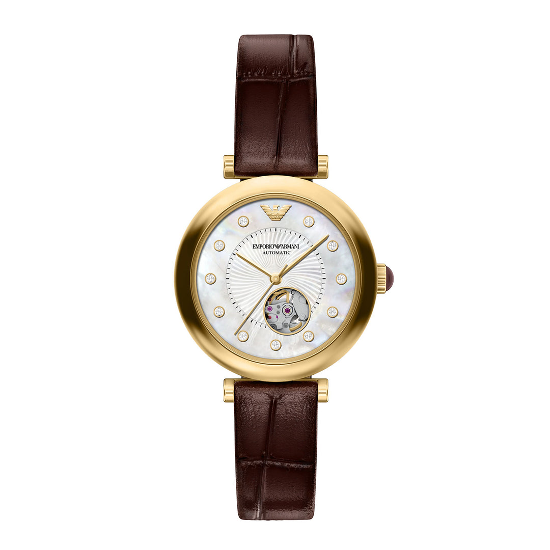Emporio Armani Women's Archelia Automatic Burgundy Leather Watch