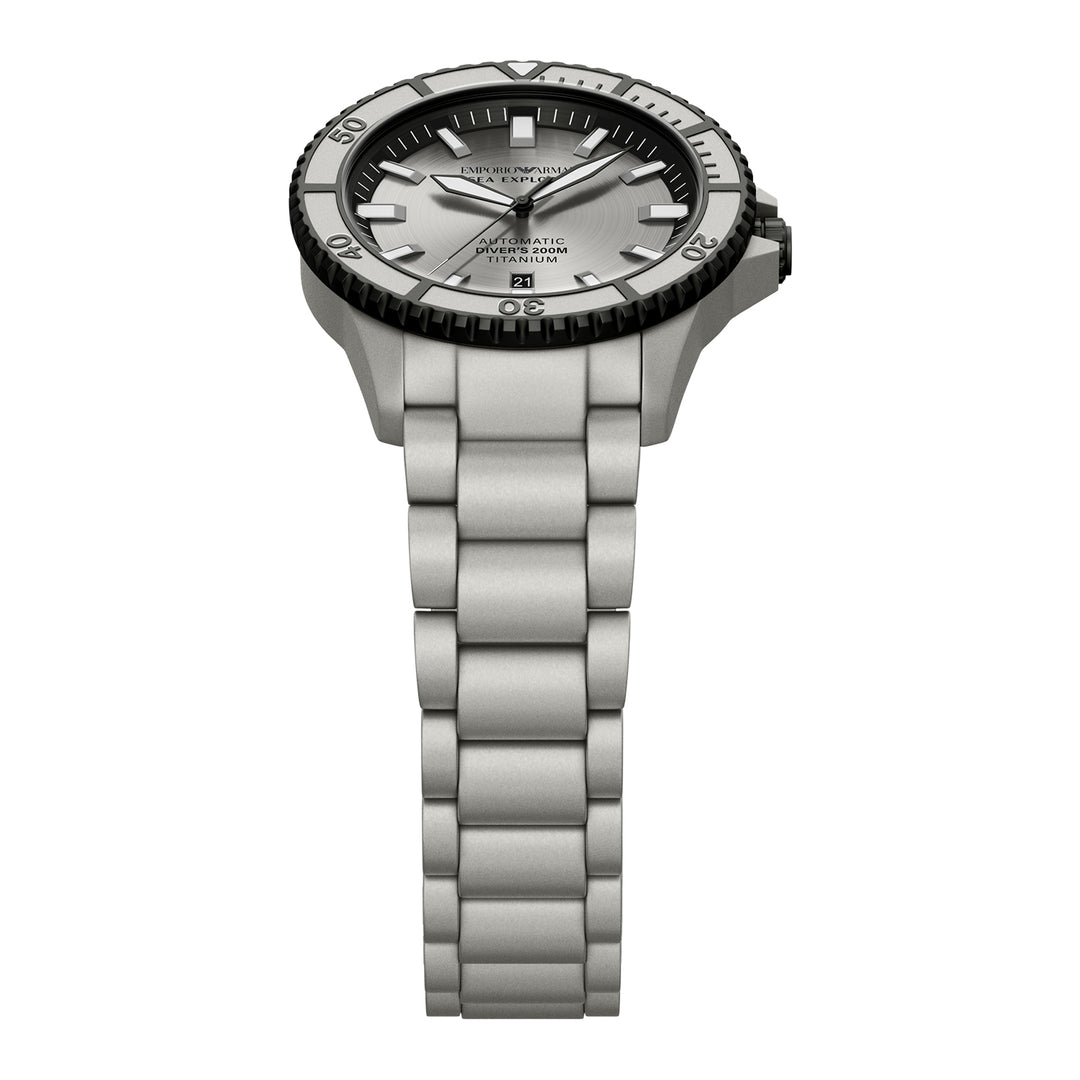 Emporio Armani Men's Sea Explorer Automatic Three-Hand Date Titanium Watch
